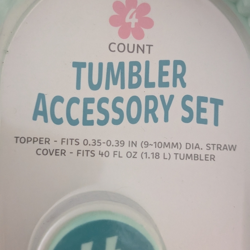 Tumbler‎ Accessory Set in Mint Or Light Blue - Picture 4 of 5